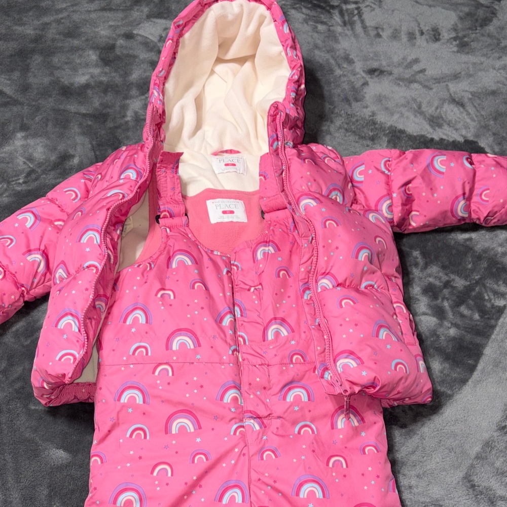 The Children's Place Pink Rainbow Kids Matching Set
